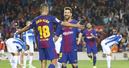 ملخص وأهداف مباراة برشلونة وإسبانيول فى الدورى الإسبانى