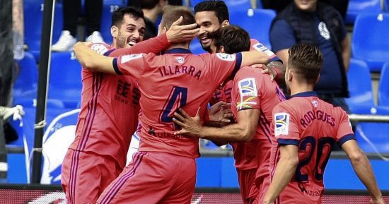 بالفيديو.. ريال سوسييداد يتقاسم صدارة الدورى الإسبانى مع برشلونة 