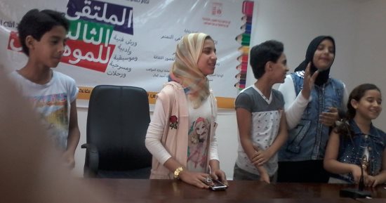 ورش لتعليم الأطفال الغناء والحلى فى ثانى أيام الملتقي الثالث للموهوبين