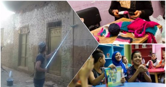 "عزبة خير الله" تتحول إلى "حارة فاضلة" خلال شهر بأيدى المتطوعين 