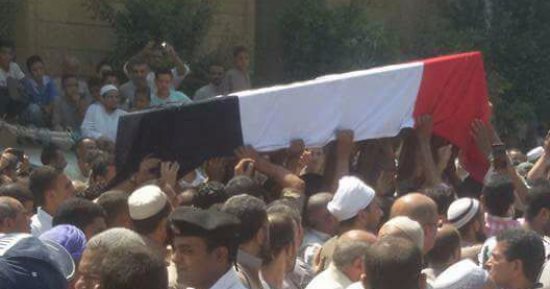 قارئ يشارك صحافة المواطن بصور تشييع جنازة "شهيد العريش" بالجيزة