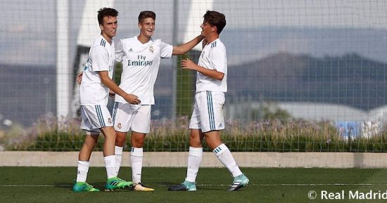 شاهد.. شباب ريال مدريد يكتسح أبويل القبرصى 10/0 قبل مباراة الكبار