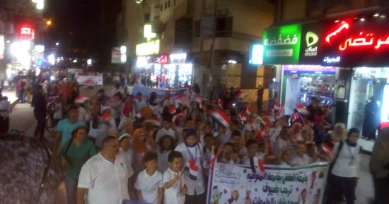 6000 طالب وطالبة يجوبون شبين الكوم فى كرنفال جامعى مهيب 