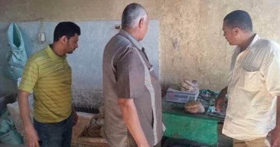 ضبط سلع مجهولة المصدر خلال حملة تموينية بالقليوبية
