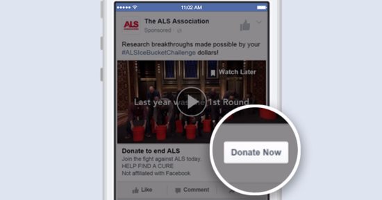 فيس بوك تطرح زر التبرعات Donate Now فى المملكة المتحدة وأوروبا