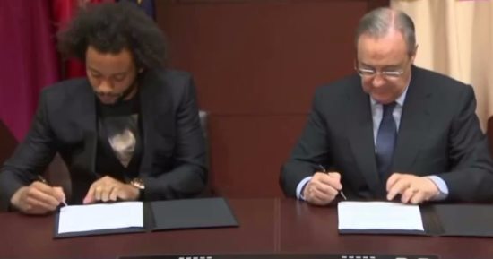 شاهد.. مارسيلو يوقع على عقده الجديد مع ريال مدريد حتى 2022