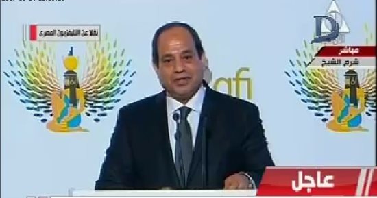 السيسي: الشعب المصرى يخوض الحرب على الإرهاب نيابة عن العالم