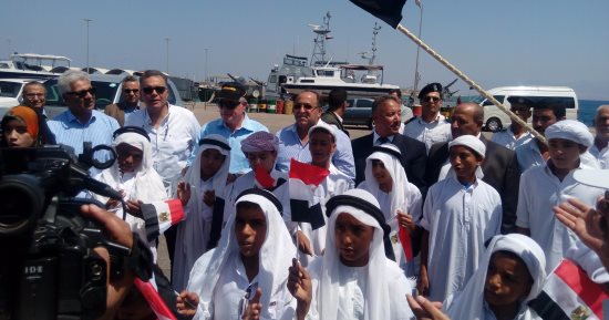 وزير النقل يستقبل آخر أفواج الحج البرى بميناء نويبع البحرى
