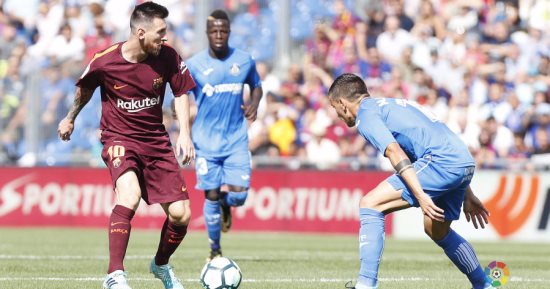 شاهد.. برشلونة يتأخر أمام خيتافى 0/1 بالشوط الأول ويفقد ديمبلى