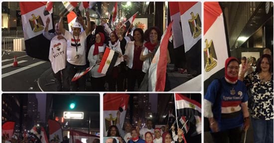  السيسى يصل مقر إقامته فى نيويورك.. والجالية المصرية ترفع أعلام مصر