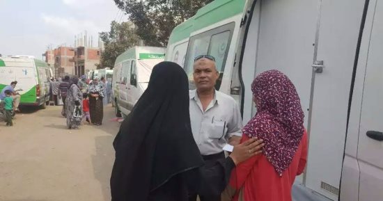 إجراء الكشف الطبى على 1348 مريضا بقرية شابة بكفر الشيخ