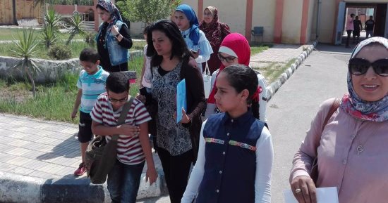 مياه القناه تنظم رحلة علمية لأطفال مكتبة مصر بمحطة القنطرة غرب