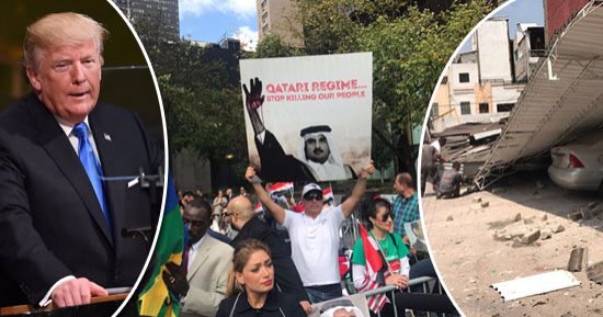 العالم هذه المساء.. بالصور.. زلزال بقوة 7.4 يثير الذعر بالمكسيك..الشرطة الإسبانية تسحل متظاهرين مؤيدين لاستفتاء كتالونيا..احتجاجات بسبب دخول تميم الأمم المتحدة.. ترامب: زعيم كوريا الشمالية يقوم بـمهمة انتحارية
