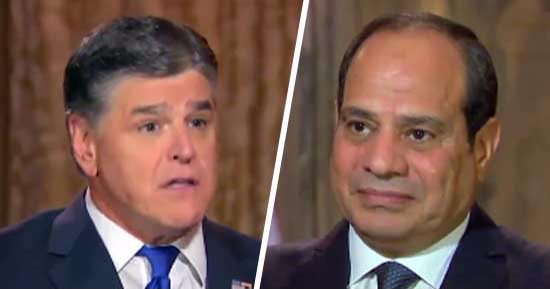 بالفيديو..السيسي فى حواره مع "فوكس نيوز": العنف لا يعبر عن الإسلام ونسبته بين المسلمين ضئيلة..الهدف من تصويب الخطاب الدينى هو تصحيح المفاهيم الخاطئة عن الدين.. ومنطقتنا تحملنا العبء الأكبر من ويلات الإرهاب