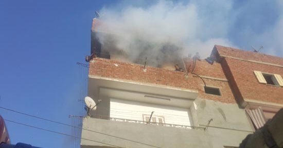مصرع عامل فى حريق اشتعل بشقة سكنية بأوسيم