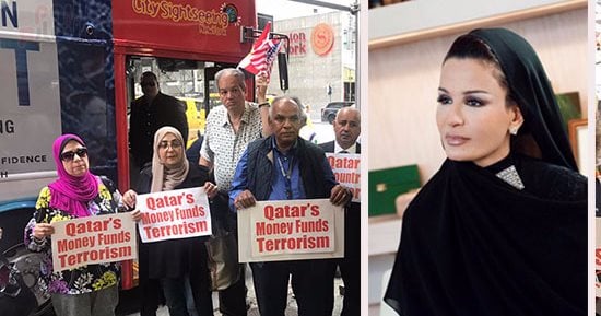 "موزة" تفشل فى محو خطايا تميم.. تظاهرات الجاليات العربية فى نيويورك ضد آل ثانى تكشف عجزها عن حشد الرأى العام وتحسين صورة الدوحة.. وتقارير تؤكد: تصاعد الاستياء الشعبى ضد ابنها فى قطر بعد استجدائه ترامب لإنقاذه