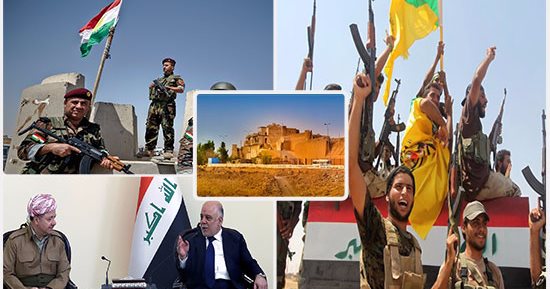"كركوك" حيث يقبع المال والنفط تندلع الحروب.. صراع سياسى عسكرى متوقع بين "العبادى" و"بارزانى".. تهديدات متبادلة بين الحشد الشعبى وقوات البيشمركة قُبيل الاستفتاء.. ومصير المدينة مجهول بين "أرابخا" و"قدس كردستان"