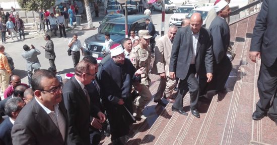 بالصور.. رئيس جامعة بنى سويف يستقبل وزير الأوقاف