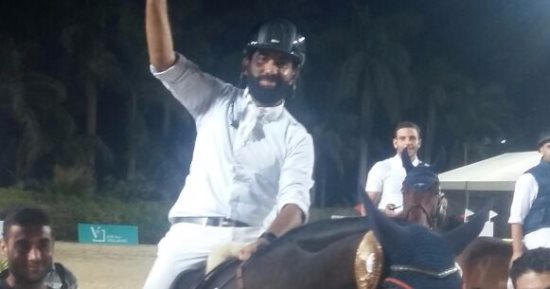 محمد البرعى يتوج بلقب بطولة الجائزة الكبرى للفروسية