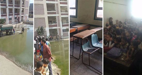 بالصور.. المشاكل تستقبل الطلاب فى أول يوم دارسة.. غرق مدرسة 62 الخاشعة بالحامول بمياه الصرف الصحى.. إعلانات "الدروس الخصوصية" تستقبل طلاب "المنار" الثانوية.. تلميذ فى ابتدائى يتعرض للضرب فى سوهاج