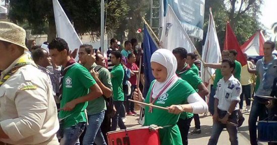 بالصور.. عروض استعراضية لأسرة "ابدأ" وفرق الجوالة فى جامعة عين شمس