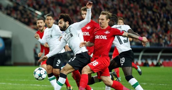 شاهد.. محمد صلاح يسقط فى فخ التعادل مع ليفربول أمام سبارتاك بدورى الأبطال
