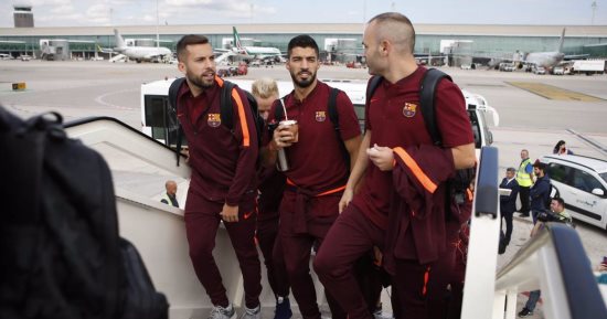بالصور.. برشلونة يطير إلى البرتغال لمواجهة سبورتنج بدورى أبطال أوروبا