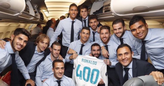 ريال مدريد يحتفل بالمباراة الـ 400 لكريستيانو رونالدو 