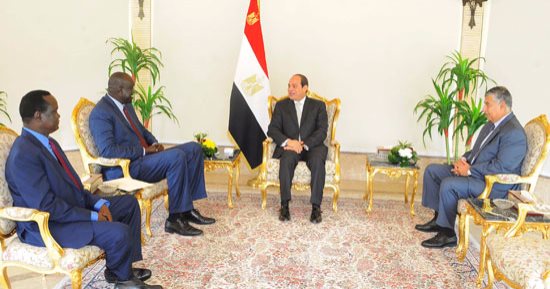 السيسى يتسلم رسالة من رئيس جنوب السودان ويؤكد مساندة مصر لاستقرار جوبا