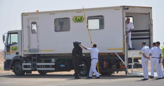 بالصور.. نجاح تجربة الطوارئ رقم 3 بمطار الغردقة بمشاركة 480 شخصًا