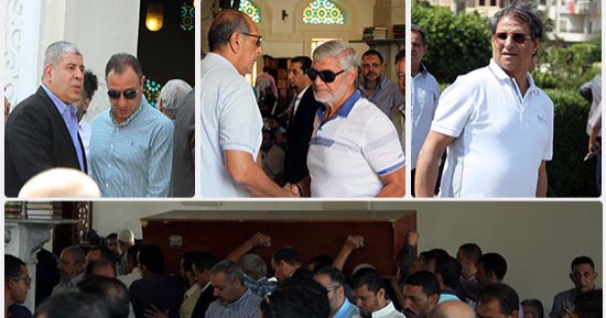 نجوم الرياضة فى جنازة والدة عبد العزيز عبد الشافى
