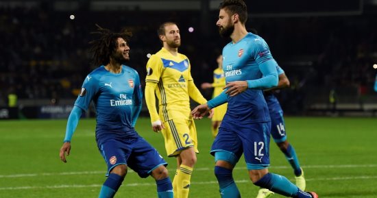أرسنال يسحق باتى بوريسوف 4 / 2 فى الدوري الأوروبى بمشاركة الننى