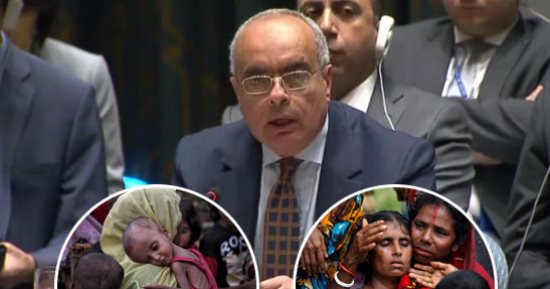 بالصور.. مصر تطالب ميانمار بوقف فورى للأعمال العسكرية ضد الروهينجا المسلمة.. مندوب القاهرة بمجلس الأمن: الآلاف تعرضوا للقتل والتطهير العرقى وأجبروا على ترك منازلهم.. أفعال الحكومة تعرض السلم الإقليمى للتهديد