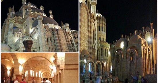 بالصور.. مسجد الصحابة يخطف أنظار سياح شرم الشيخ