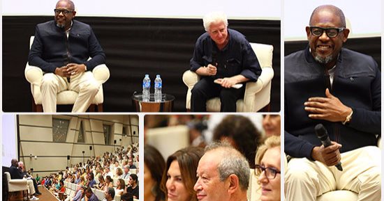  النجم العالمى فوريست ويتكر  يلهم تجربته للمشاركين بمهرجان الجونة السينمائى