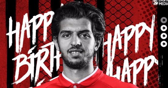 الأهلى يحتفل بعيد ميلاد صانع ألعابه عمرو بركات الـ26
