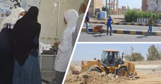 بالصور.. "متخفوش ومتقلقوش".. وزير الصحة عن حمى الضنك: "مبتموتش ولا معدية وأعراضها بسيطة".. أجهزة تنفيذية وجمعيات أهلية وشباب يكافحون الحشرة المسببة للمرض.. وقافلة من جامعة جنوب الوادى لعلاج الأهالى
