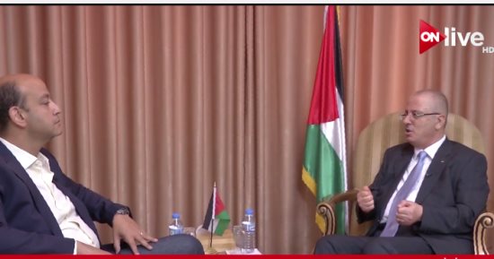 رامى الحمد الله: جيش مصر ضحى من أجل فلسطين ونشكر السيسى لإنهاء الانقسام