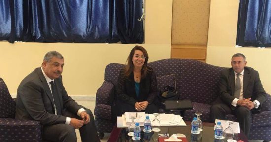 غادة والى تجتمع بوزير العمل الأردنى لبحث تحويل تأمينات العاملين المصريين