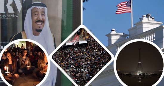 "العالم هذا الصباح" بالصور.. وقفة بالشموع لتأبين ضحايا لاس فيجاس.. لافتات فى موسكو للترحيب بزيارة الملك سلمان.. وتظاهرات فى كتالونيا بسبب عنف الشرطة.. وأتراك يستعينون بالحمير للسخرية من قرار رفع ضريبة السيارات