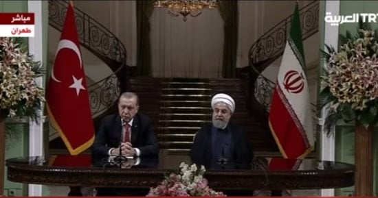 أردوغان وروحانى يتفقان على مواصلة التعاون مع روسيا بشأن سوريا