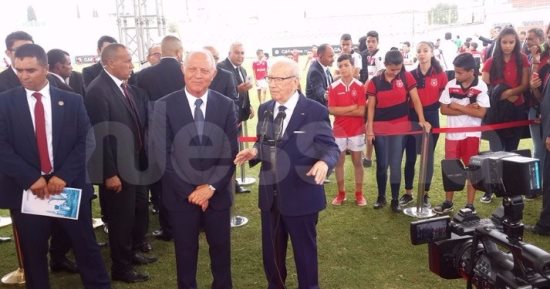 رئيس تونس يطلق مشروع تطوير ملعب النجم الساحلى بعد الفوز على الأهلى