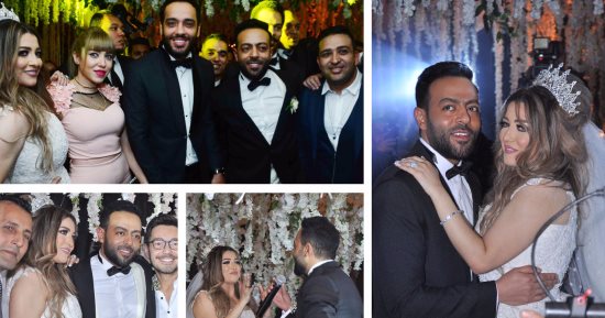 نجوم الفن والرياضة فى حفل زفاف المطرب تامر عاشور