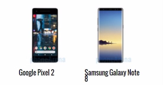 إيه الفرق.. أبرز الاختلافات بين هاتفى جوجل Pixel 2 وجلاكسى نوت 8