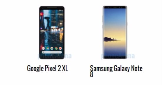 إيه الفرق.. أبرز الاختلافات بين هاتفى جوجل Pixel 2 XL و جلاكسى نوت 8