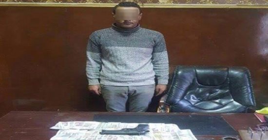 سقوط متهم بحوزته 30 قطعة حشيش وسلاح نارى بطنطا