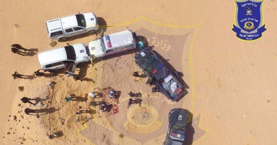 أول صور لرفات الأقباط ضحايا مذبحة مدينة سرت الليبية