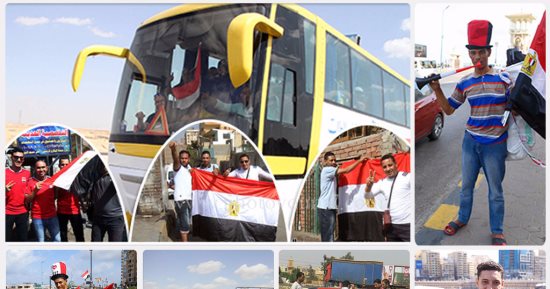 رحلة زحف الجمهور المصرى إلى برج العرب لدعم الفراعنة فى مباراة تحقيق الحلم.. الآلاف يتوجهون للإسكندرية لمؤازرة منتخب مصر أمام الكونغو فى موقعة العبور للمونديال.. حسن مصطفى يجتمع بأبوريدة.. وظهور واضح للفنانين