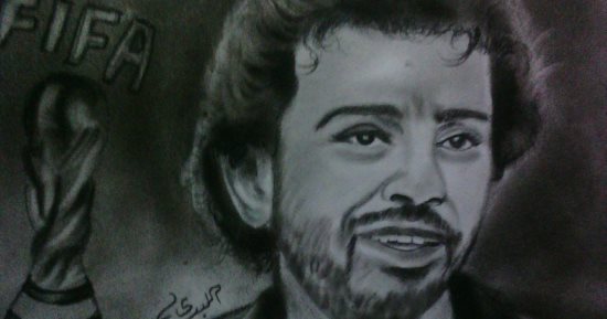 رسام يشارك ببورتريه لـ"محمد صلاح" ويتمنى إحرازه هدفًا فى الكونغو