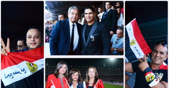 وزراء ومشاهير دعموا المنتحب فى ملعب برج العرب